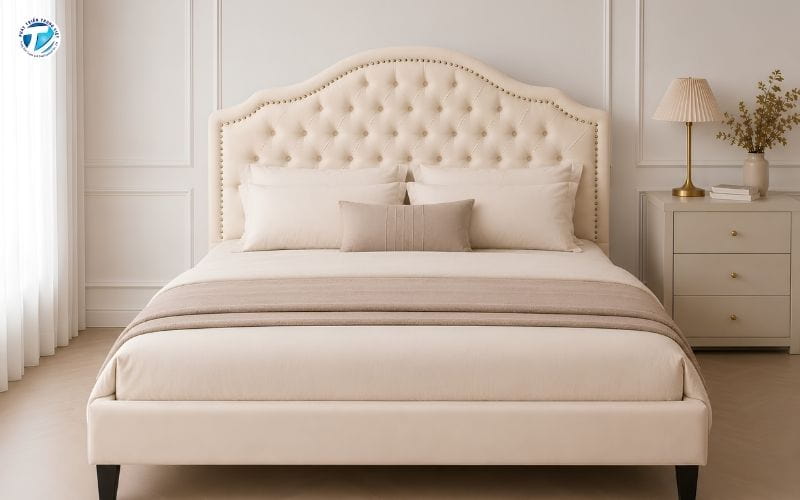 Dòng giường king size bọc da và bọc nỉ